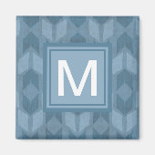 Monogrammm | Outdoor Geo Step | Blaues Pfeilmuster Magnet (Vorne)