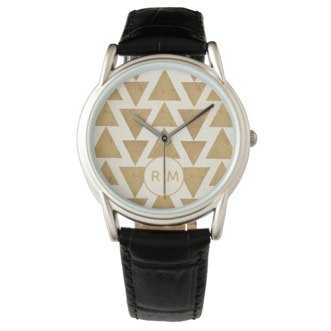 Monogrammm | Outdoor Geo Step | Geometrische Seite Armbanduhr (Vorderseite)