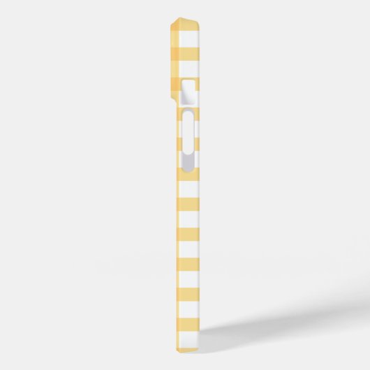 Monogrammm | Pastel Yellow Gingham Kariert Tartan Case-Mate iPhone Hülle (Rückseite / Links)