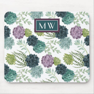 Monogrammm   Pflanze Happy Collection Succulent Pa Mousepad