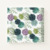 Monogrammm | Pflanze Happy Collection Succulent Pa Notizblock (Rückseite)
