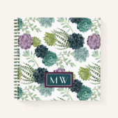 Monogrammm | Pflanze Happy Collection Succulent Pa Notizblock (Vorderseite)
