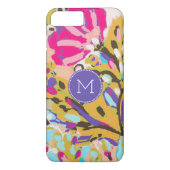 Monogrammm | Pink Boho Floral I Case-Mate iPhone Hülle (Rückseite)