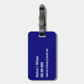 Monogrammm | Preppy Blue & Green Whales Gepäckanhänger (Rückseite vertikal)