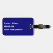 Monogrammm | Preppy Blue & Green Whales Gepäckanhänger (Rückseite horizontal)