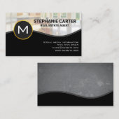 Monogrammm | Real Anwesen Agent | Moderne Küche Visitenkarte (Vorne/Hinten)