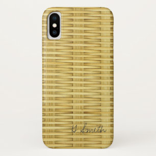 Monogrammm. Rustikaler Seagrass-Korb Case-Mate iPhone Hülle