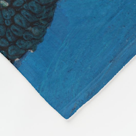 Monogrammm | Sapphire Blue Watercolor Fleecedecke (Ecke)