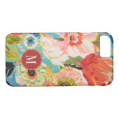 Monogrammm | Secret Garden Floral III Case-Mate iPhone Hülle (Rückseite (Horizontal))