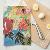 Monogrammm | Secret Garden Floral III Geschirrtuch (Viertel Falte)