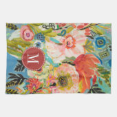 Monogrammm | Secret Garden Floral III Geschirrtuch (Horizontal)