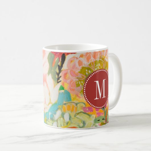 Monogrammm | Secret Garden Floral III Kaffeetasse (VorderseiteRechts)