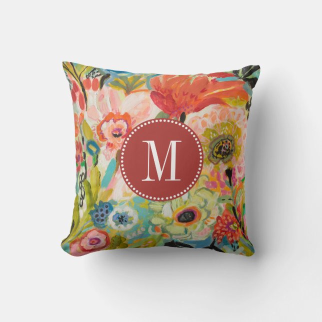 Monogrammm | Secret Garden Floral III Kissen (Vorderseite)