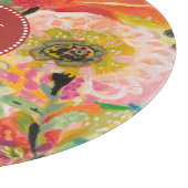 Monogrammm| Secret Garden Floral III Schneidebrett (Ecke)