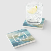 Monogrammm | Seedurchfluss II Steinuntersetzer (Seitenansicht)