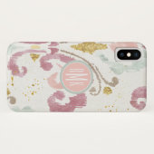 Monogrammm| Soft Deko Pattern Case-Mate iPhone Hülle (Rückseite (Horizontal))