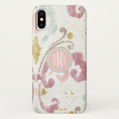 Monogrammm| Soft Deko Pattern Case-Mate iPhone Hülle (Rückseite)