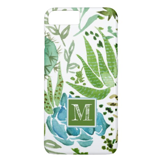 Monogrammm | Sukkuläres Feld I Case-Mate iPhone Hülle (Rückseite)