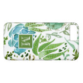 Monogrammm | Sukkuläres Feld I Case-Mate iPhone Hülle (Rückseite (Horizontal))