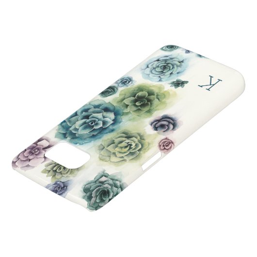 Monogrammm | Sukkulenten-Cluster Case-Mate Samsung Galaxy Hülle (unten)