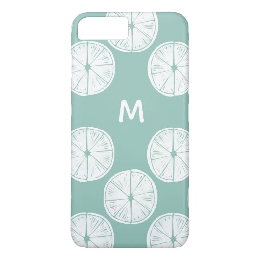 Monogrammm | Taco über Liebe | Aquamarines Limones Case-Mate iPhone Hülle (Rückseite)