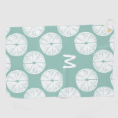 Monogrammm | Taco über Liebe | Aquamarines Limones Golfhandtuch (Horizontal)