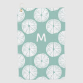 Monogrammm | Taco über Liebe | Aquamarines Limones Golfhandtuch (Vorderseite)