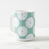 Monogrammm | Taco über Liebe | Aquamarines Limones Kaffeetasse (Vorderseite Links)