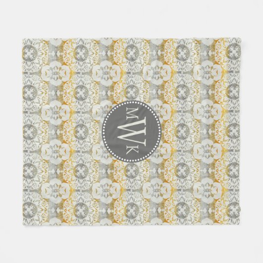 Monogrammm | Tapestry Rosette II Fleecedecke (Vorderseite (Horizontal))
