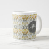 Monogrammm | Tapestry Rosette II Jumbo-Tasse (Vorderseite Rechts)