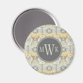 Monogrammm | Tapestry Rosette II Magnet (Vorderseite/Rückseite)