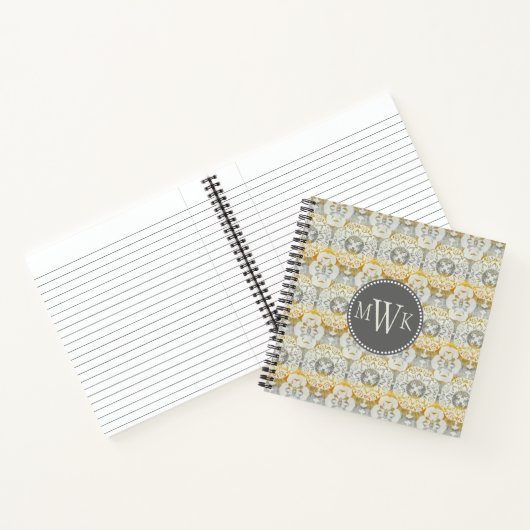 Monogrammm | Tapestry Rosette II Notizbuch (Innenseite)