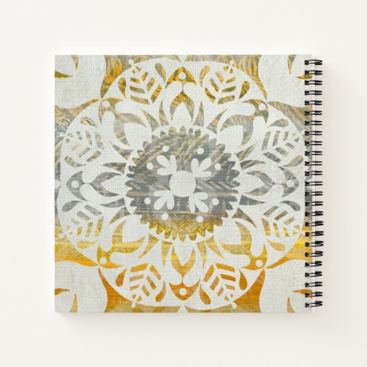 Monogrammm | Tapestry Rosette II Notizbuch (Rückseite)