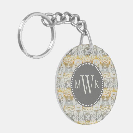 Monogrammm | Tapestry Rosette II Schlüsselanhänger (Vorderseite links)