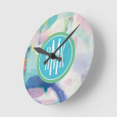 Monogrammm | Test und Airy Bright Runde Wanduhr (Winkel)