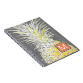 Monogrammm | Tropisch-Gelber Pinneapfel Notizblock (Rechte Seite)