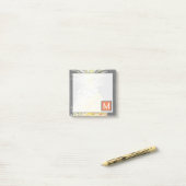 Monogrammm | Tropisch-Gelber Pinneapfel Post-it Klebezettel (Auf Schreibtisch)