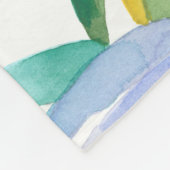 Monogrammm | Tropische Palmen - Blätter Fleecedecke (Ecke)