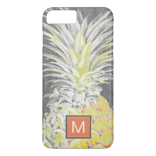 Monogrammm  Tropischer Gelber Pinneapfel Case-Mate iPhone Hülle