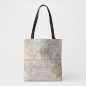Monogrammm. Vintage Weltkarte. Tasche (Vorderseite)
