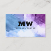 Monogrammm | Wasserfarbe Visitenkarte (Vorderseite)