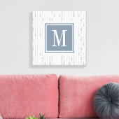 Monogrammm | Watercolor Wanderlust Arrow Muster Leinwanddruck (Insitu (Wohnzimmer))