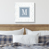 Monogrammm | Watercolor Wanderlust Arrow Muster Leinwanddruck (Insitu (Schlafzimmer))