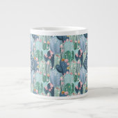 Monogrammm| Weiches Patel-Kakteen Jumbo-Tasse (Vorderseite)