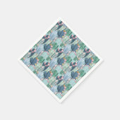 Monogrammm | Weiches Patel-Kaktus-Muster Serviette (Ecke)