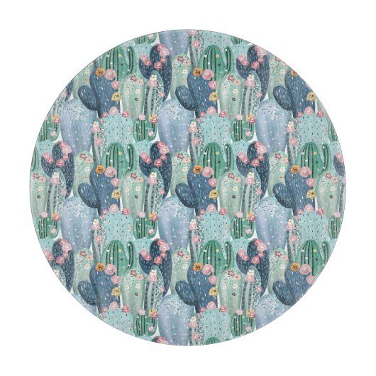 Monogrammm | Weiches Patel-Muster Schneidebrett (Vorderseite)