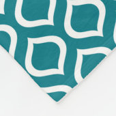 Monogrammm | White Blue Trellis Muster Fleecedecke (Ecke)