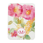 Monogrammm | White Daisy on Blue Magnet (Vertikal)