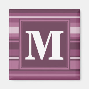 Monogrammmalvenfarbenstreifen Magnet