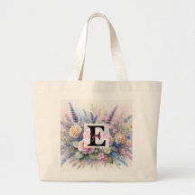 Monogrammname auf Aquarellfarben-Blume in Pastellf